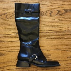 Danelle black leather Boots