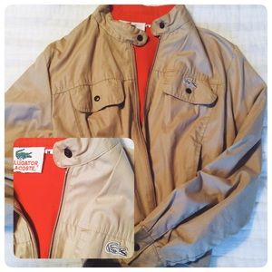 Vintage Lacoste bomber members only fleece jacket