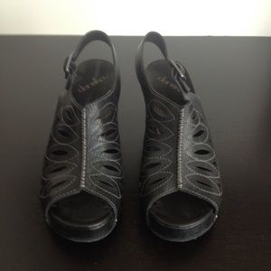 Dansko "Rowena" leather sling back mule