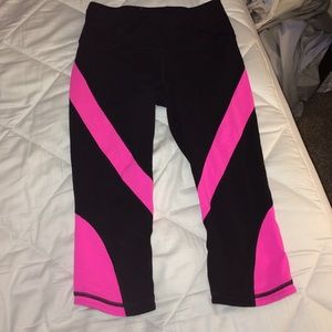 Victoria's Secret Neon Pink Cropped Leggings