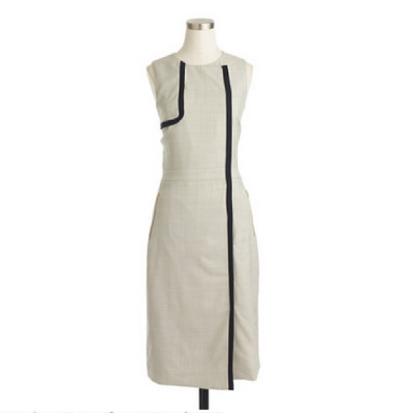 J. Crew Wrap Dress in Super 120s Merino Wool