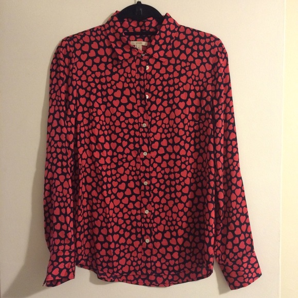 Quirky heart print blouse