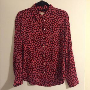 Quirky heart print blouse