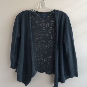 Gray lace cardigan