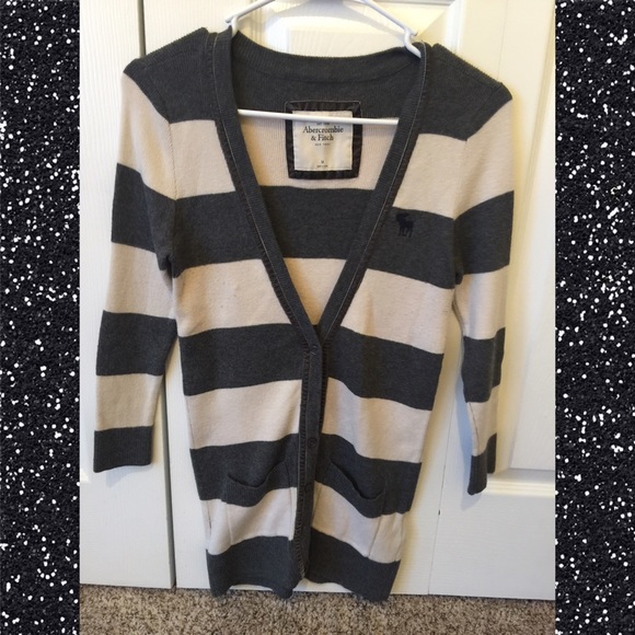 Abercrombie Striped Cardigan Sweater
