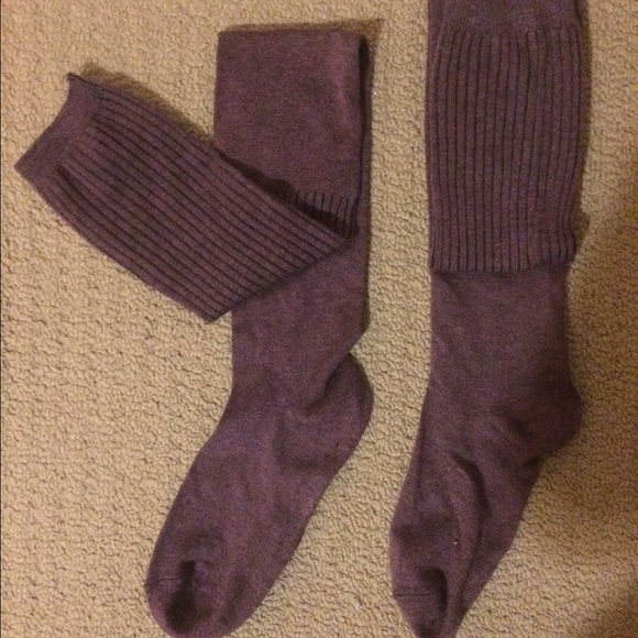 UO Purple over the knee socks!