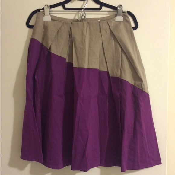 Anthropologie two toned pleated skirt