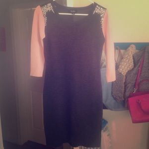 Adorable sweater dress with decorative jewels