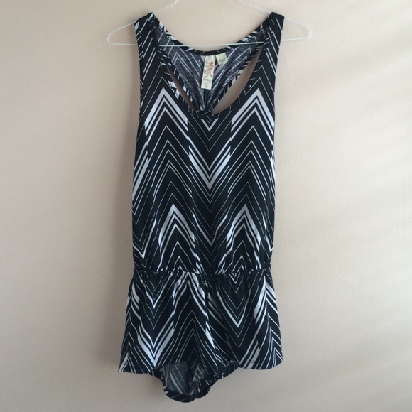 Black and white romper