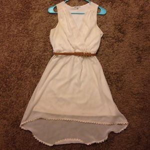Cream High-Low dress