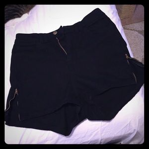 American Apparel high waisted shorts with side zip
