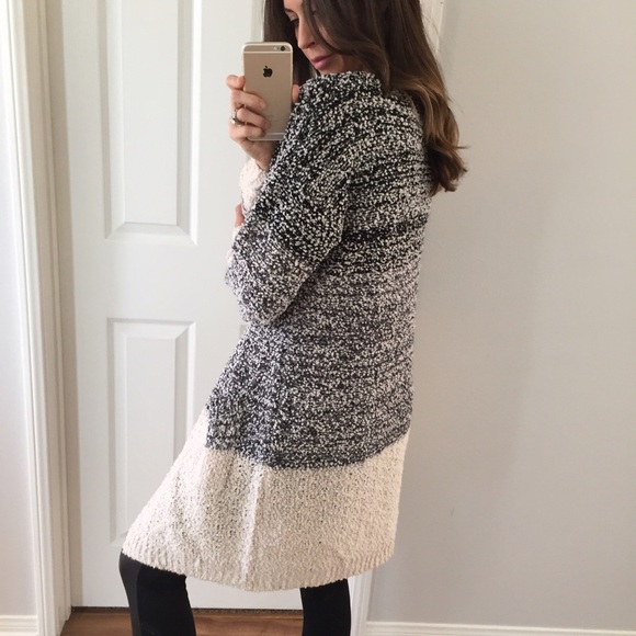 Reserved • Black Grey & Cream Ombré Sweater - Picture 2 of 4