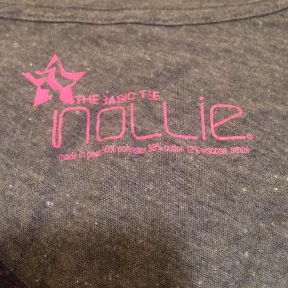 Gray Nollie Shirt w/ Pastel Feather Graphics - Picture 3 of 3