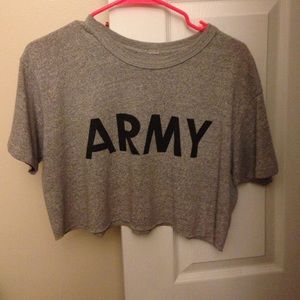 Vintage Army Crop Top