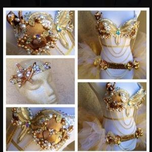 Electric Laundry Rave Outfit ✨Gold Mermaid✨