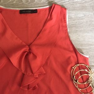 The Limited - Ruffle Front Silk Top