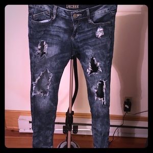 2 Pair - Decree & Lovesick Brand Jeans - w/ Holes