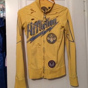 Affliction distressed sweater!