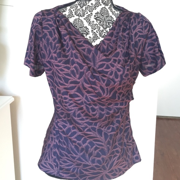 Banana Republic print blue dress shirt