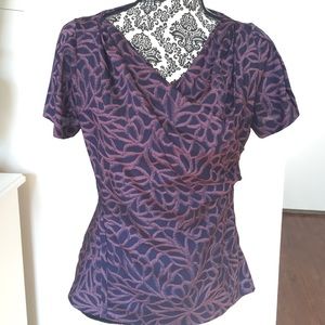 Banana Republic print blue dress shirt