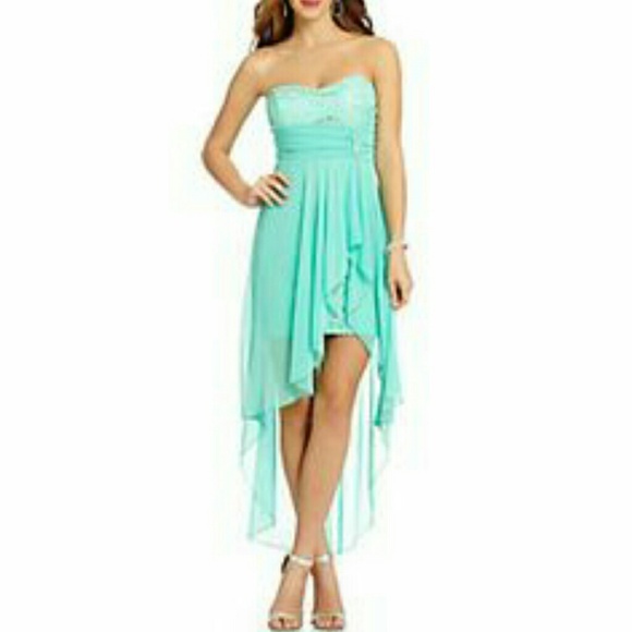Mint sequence strapless dress - Picture 2 of 2