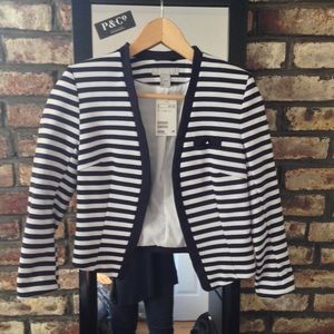 Navy blue & white stripped blazer