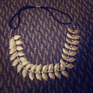 Gold flowered head band