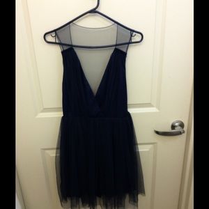 Navy Blue  mesh tulle dress