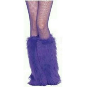 Purple Rave Fluffies Faux Fur Boot Covers