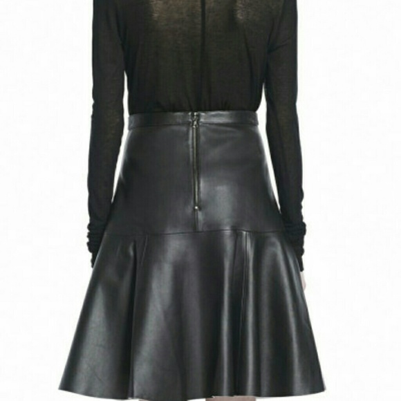 J Brand Black Torre Leather Skirt - Picture 2 of 2