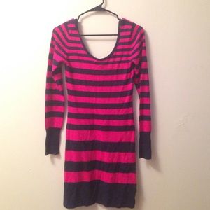 Striped sweater dress
