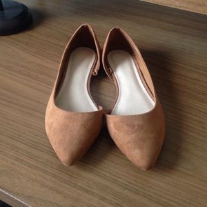 Suede D'Orsay flats!