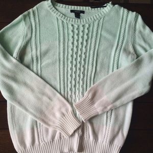 • F21 Teal to White ombre sweater •
