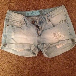 Light blue wash Jean shorts