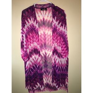 Tie dye kimono cover up