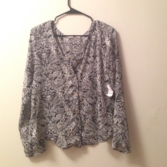 Open back printed blouse