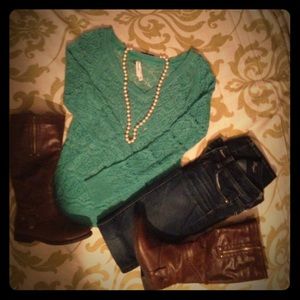 💥NWOT💥Green/Blue knit sweater
