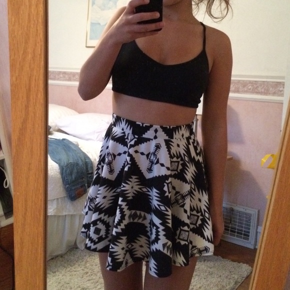 Black and white skirt