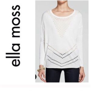 SUPER SALE!!! Ella Moss white "peek a boo" sweater