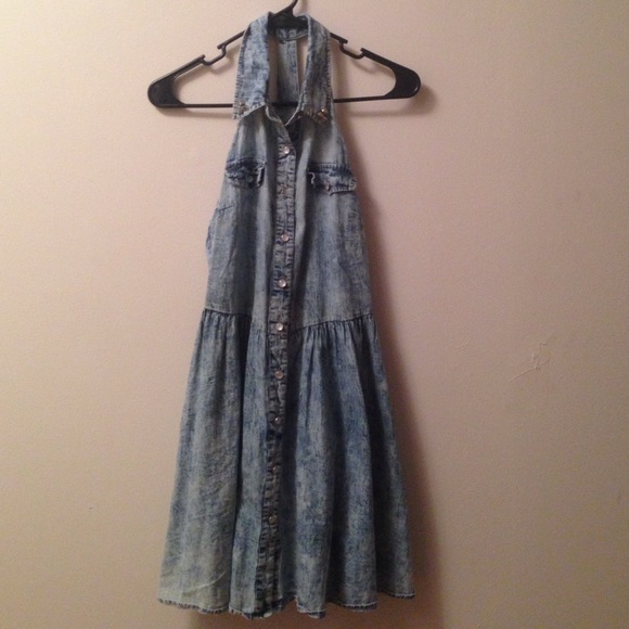 Studded Jean skater dress