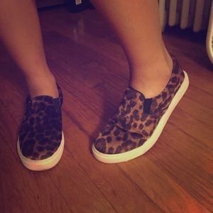 Leopard print slip on's