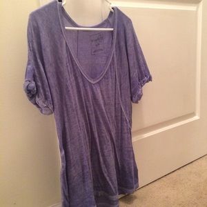 Free People light purple flowy tee