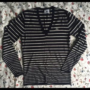Lacoste navy striped sweater