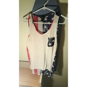 American flag tank top