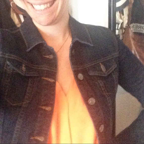 Neon orange Madewell silk dress - Picture 4 of 4