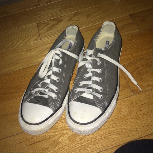 Gray Converse Low Tops