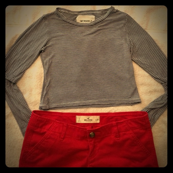 Cute stripped crop top