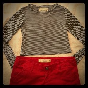 Cute stripped crop top