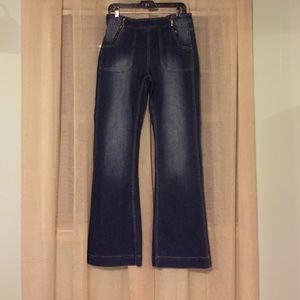 High-waisted wide leg jeans