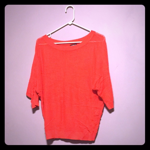 Mesh Sweater - Bright Orange